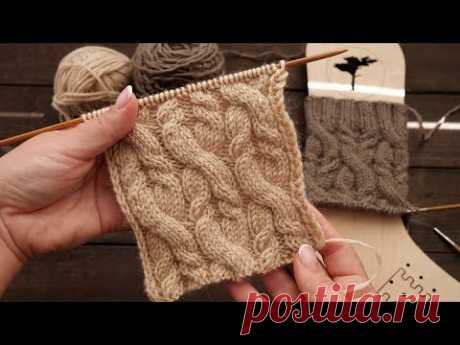 Красивые жгуты спицами 💣 Beautiful cables knitting pattern