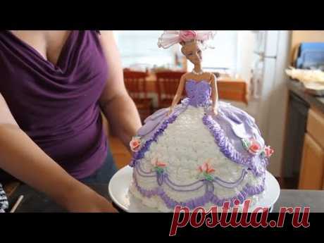 How To Make A Barbie Cake / Cake Decorating