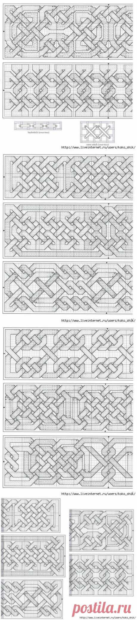 Вязание спицами - кельтские мотивы - схемы