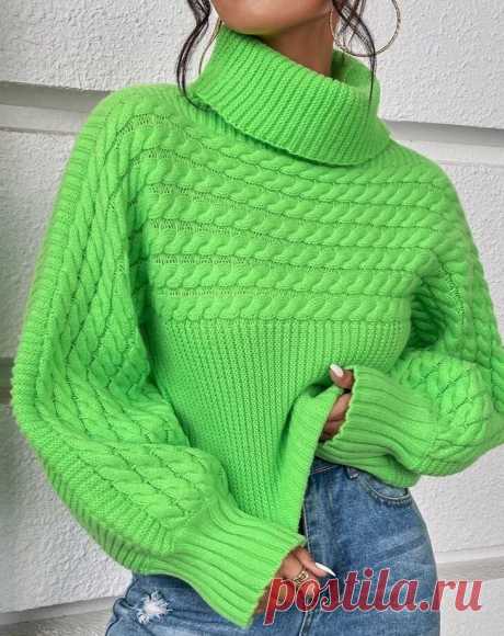 Очаровательные джемперы в зелёных оттенках. Идеи и схемы вязания. | Вяжем вместе - вяжем стильно. | Дзен