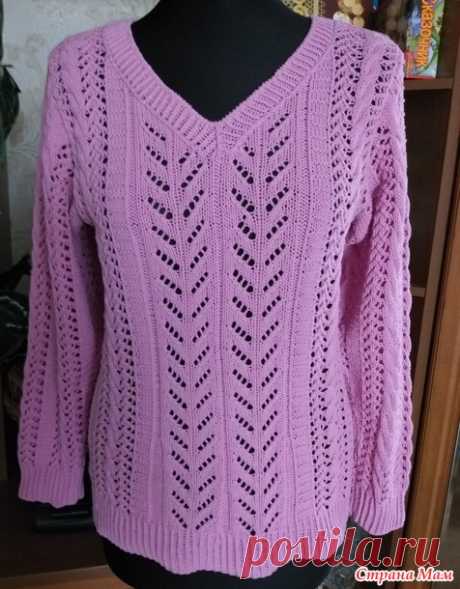 Пуловер розового цвета - Вязание - Страна Мам