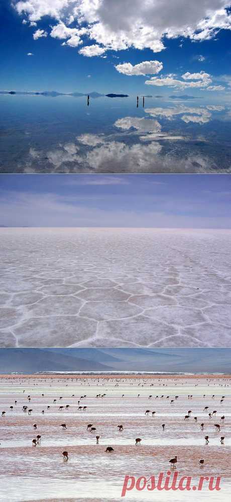 В мире идей - Соляное озеро Уюни-место где встречается небо и земля