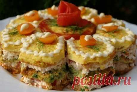 Порционный новогодний закусочный торт с сыром рецепт – югославская кухня: закуски. «Еда»