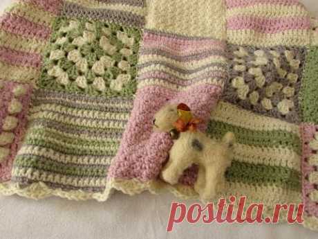 How to crochet a granny square baby blanket for beginners