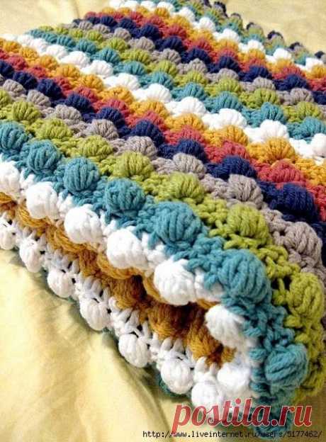 Blackberry Salad Striped Baby Blanket