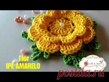 Flor de crochê  IPÊ AMARELO