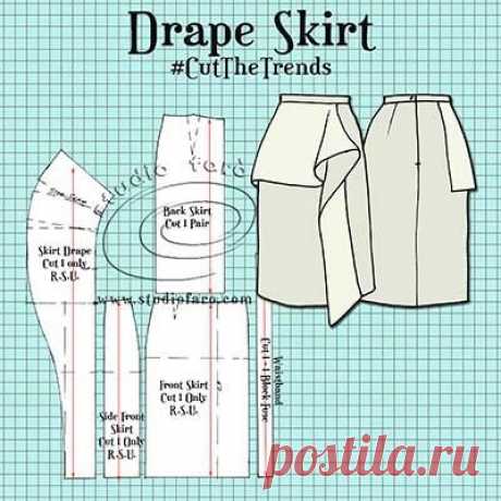 Pattern Puzzle - Drape Skirt