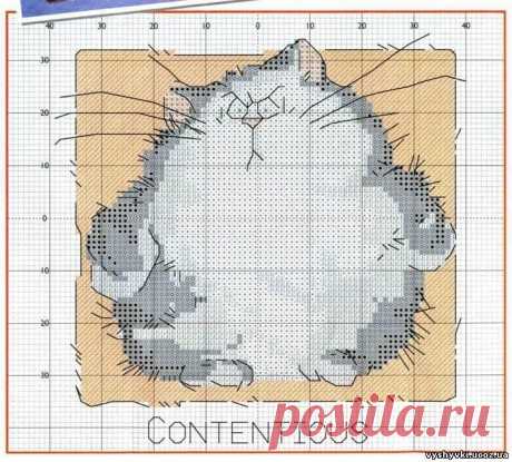 Вышивка кот - Бесплатные схемы вышивки крестиком