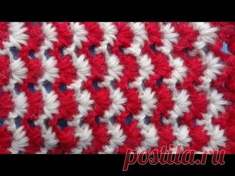 Узоры крючком Tunisian crochet pattern 24