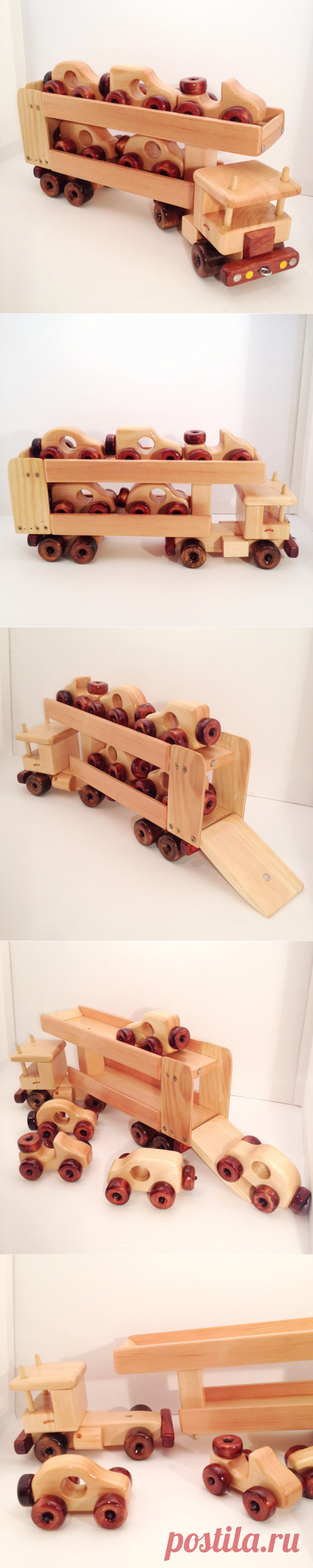 Купить детскую деревянную машинку Автовоз от ART WOOD | Mellroot
