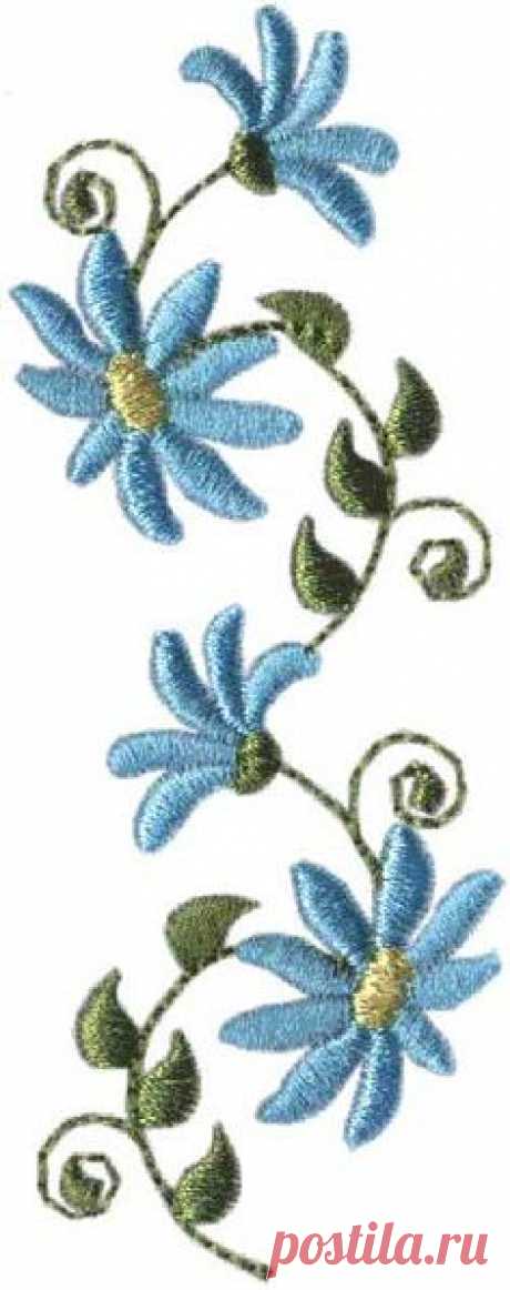 Daisy Border machine embroidery design.