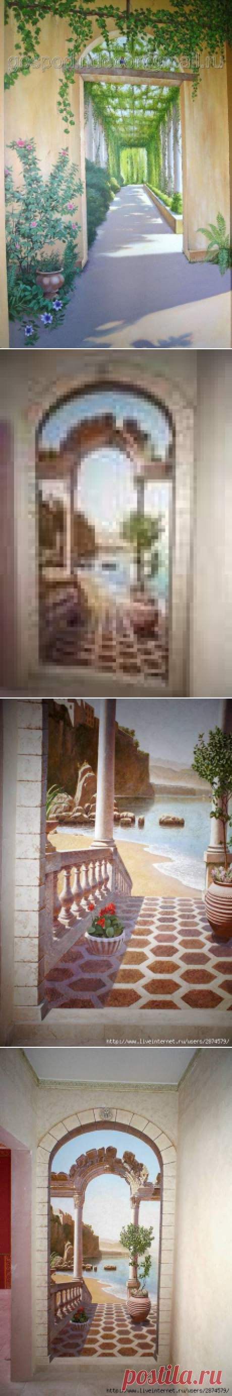 Роспись стен с использованием перспективы