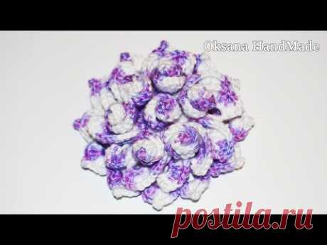 Декоративный цветок крючком. Мастер класс. DIY Bulk flower crochet fans