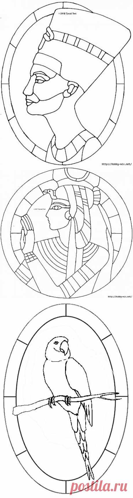 Красивейшие шаблоны для росписи стекла и витража. ч.2.