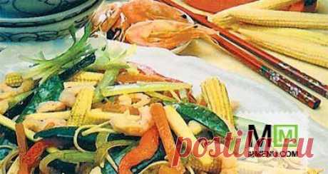 Китайские овощи с лапшой - кулинарный рецепт. Миллион Меню