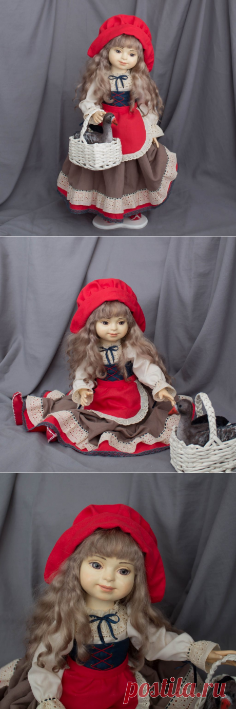 Красная шапочка. Кукла ручной работы из композита. author doll, collection doll, Doll, Doll interior, Dolls by Elena Masyakina, Dolls collectible, Dolls handmade, Elena Masyakina, MaLenaDolls, ooak, ooakdoll, авторская кукла, авторская работа, Интерьерная кукла, коллекционная кукла, Кукла Елены Масякиной, кукла из композита, Кукла ручной работы, художественная кукла