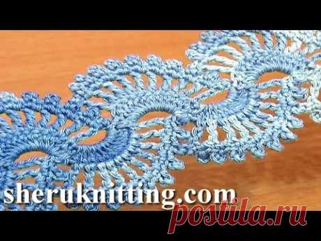 How to Crochet Lace Tape Tutorial 5 part 2 of 2 Crochet Lace Stitch Pattern