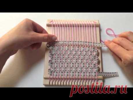 Mini Loom Weaving Tutorial With Ribbon