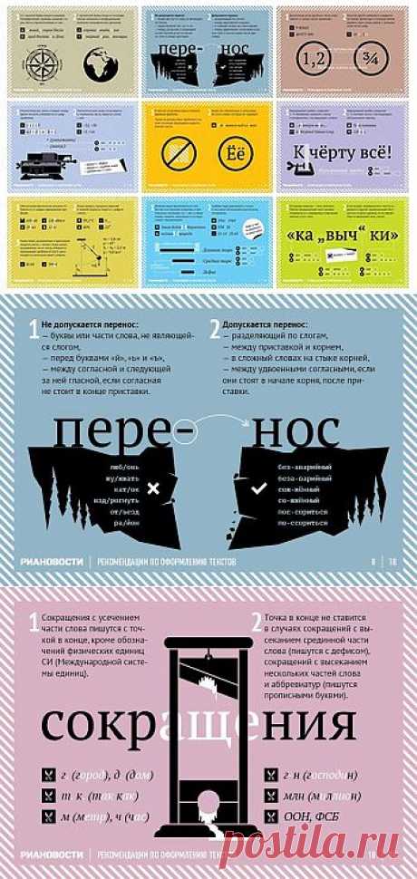 Рекомендации по оформлению текстов от РИА Новости