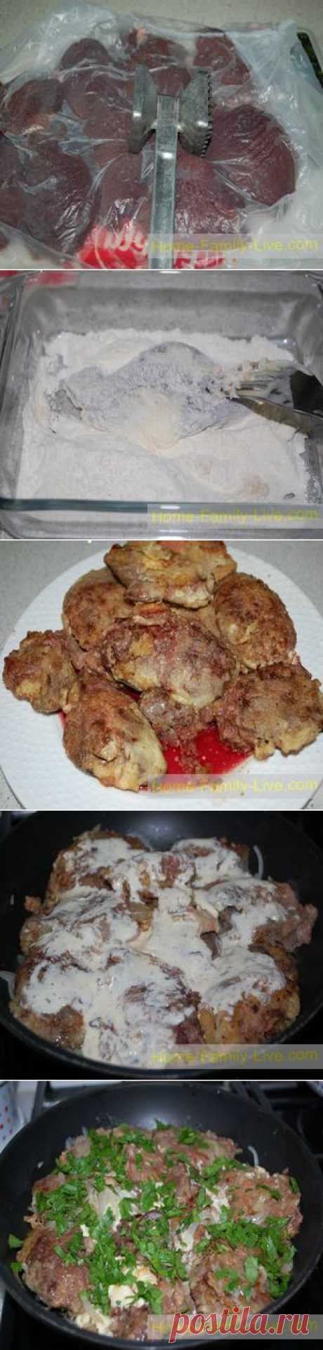 Жареная куриная печень - пошаговый фото рецептКулинарные рецепты