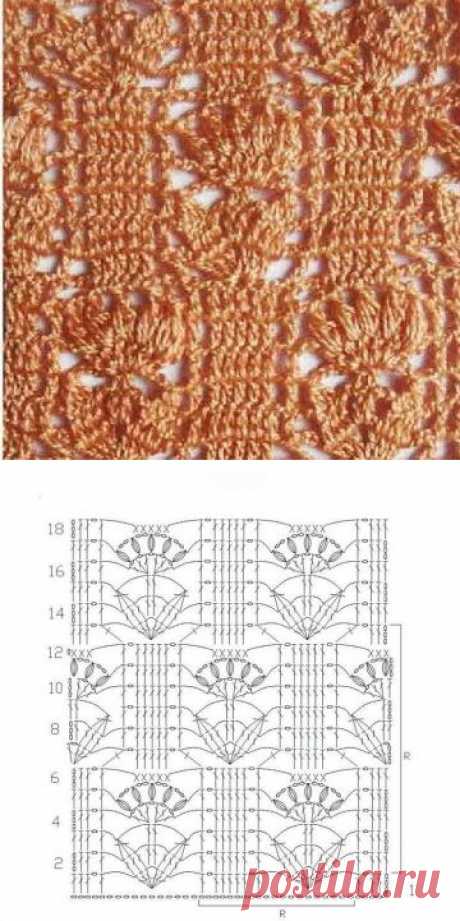Ажурные узоры крючком