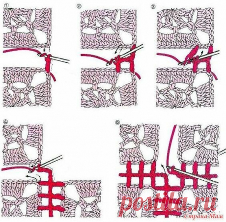 10 вариантов, как соединить мотивы крючком | Сашкины Вязашки | Яндекс Дзен