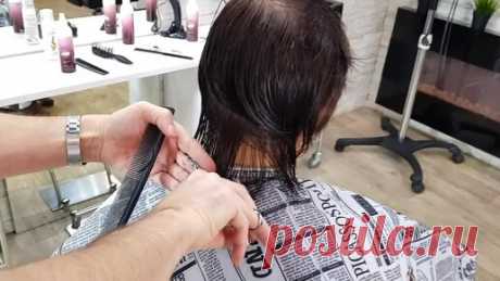 Радик Гафурбаев | Короткая женская стрижка на редкие волосы