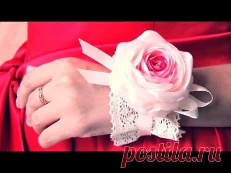 БРАСЛЕТ Подружки Невесты своими руками / Bridesmaid Flower Bracelet. Tutorial / ✿ NataliDoma