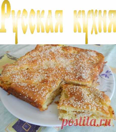 &quot;Заливной&quot; пирог с картошкой и курицей