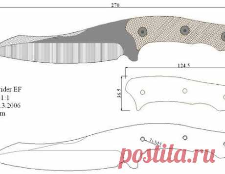 Ножи. Чертежи