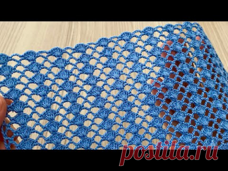 WONDERFUL SUPER EASY Crochet Blouse, Shawl, Runner Pattern Tutorial