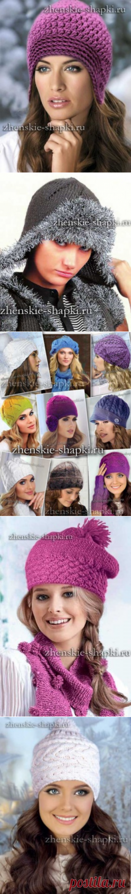 Вязание зимней шапки для женщин