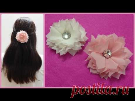 DIY Chiffon flower, wedding flower accessoire