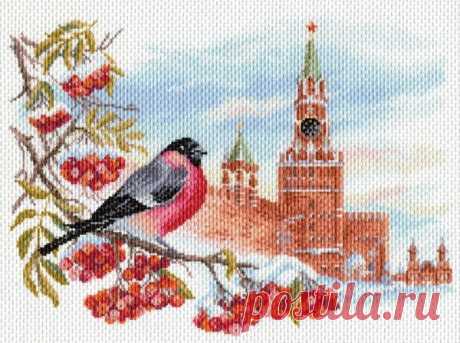 1698 Московская зима - рисунок на канве (МП) | Купить рисунки на ткани «Матрёнин посад (канва с рисунком)» в интернет-магазине «Мир Вышивки»