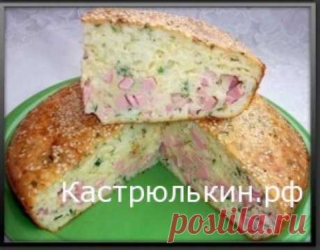 ЗАЛИВНОЙ ПИРОГ С КОЛБАСОЙ И СЫРОМ РЕЦЕПТ » Рецепты на каждый день