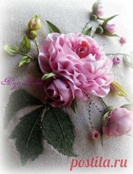Потрясающая вышивка и цветы из ткани турецкой рукодельницы Нигяр Хикмет