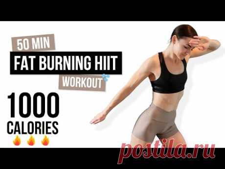 50 Min Fat Burning HIIT Workout | Burn 1000 Calories (Full Body, At Home)