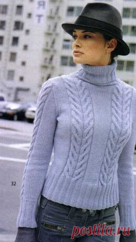 Вязание спицами для женщин Пуловер