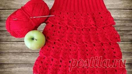 Ажурная юбочка, вязание крючком для начинающих, Crochet.