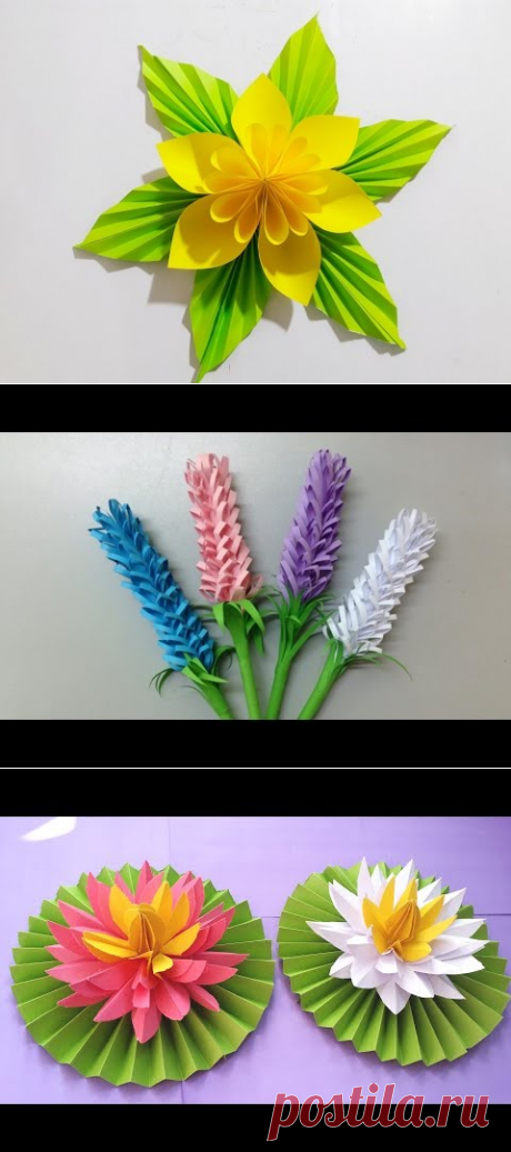 (1626) How to Make Heliconia Flower with Color Paper | DIY Paper Flowers Making - YouTube