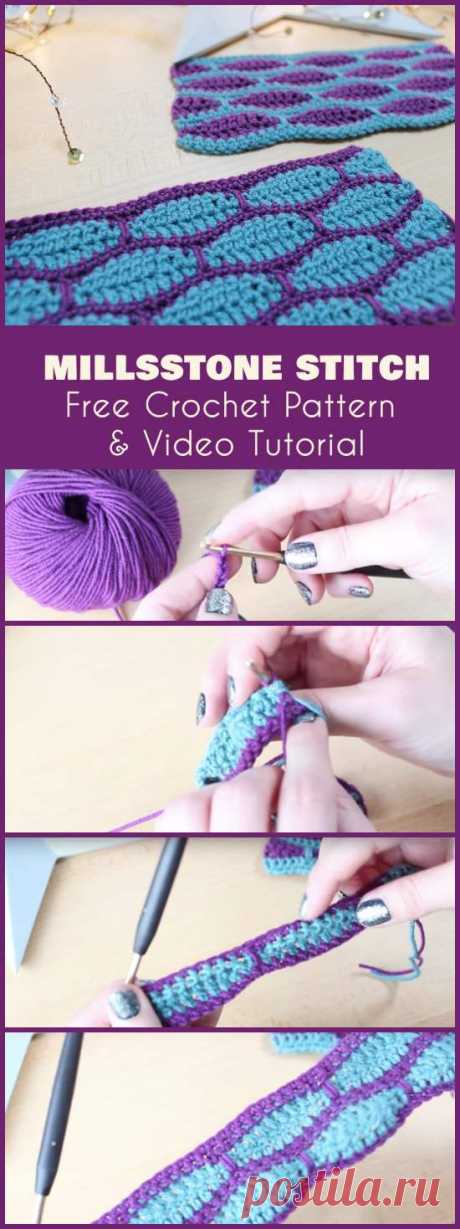 Millsstone Stitich Free Crochet Pattern and Video Tutorial | Your Crochet