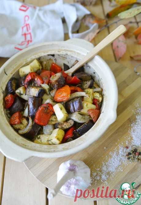 Овощи, запеченные в чесночном маринаде – кулинарный рецепт