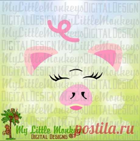 Pig Face granja Animal Design uso comercial SVG Clipart y | Etsy