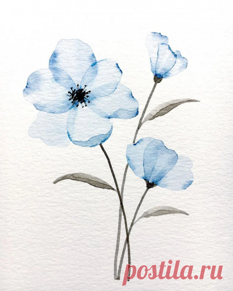 Dies enthält ein Bild von: 30 Watercolor Flower Painting Ideas for Beginners - Beautiful Dawn Designs