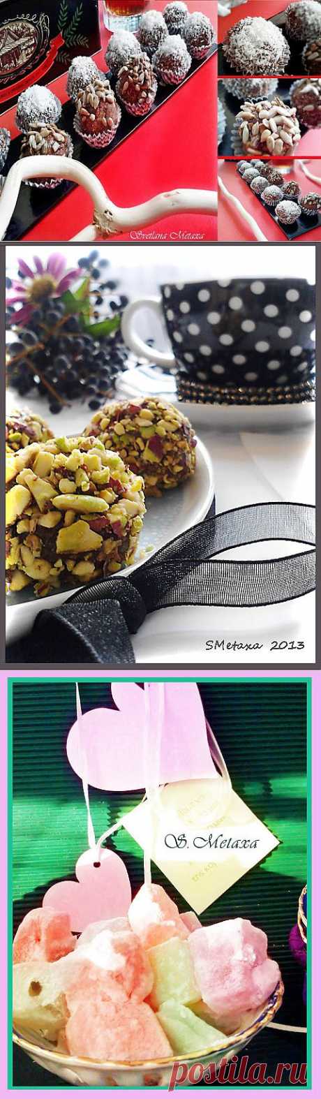 Новогодний десерт - конфетки и рахат-лукум от Светланы Метакса..