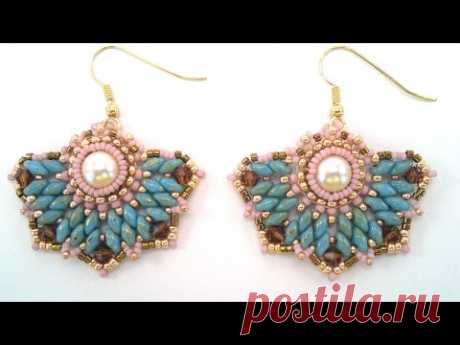 Beading4perfectionists: Art Deco stylish earrings beading tutorial - YouTube