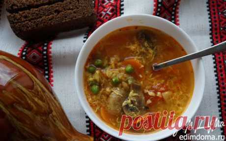 Острый суп с рисом и зеленым горошком | Кулинарные рецепты от «Едим дома!»