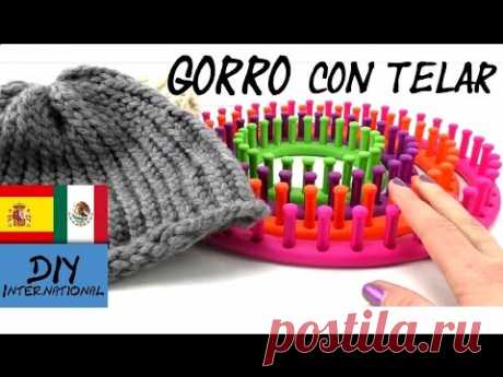 CÓMO HACER UN LINDO GORRO CON UN TELAR REDONDO PASO A PASO - TUTORIAL DIY