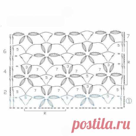 Вязание крючком схемы узоров для печати