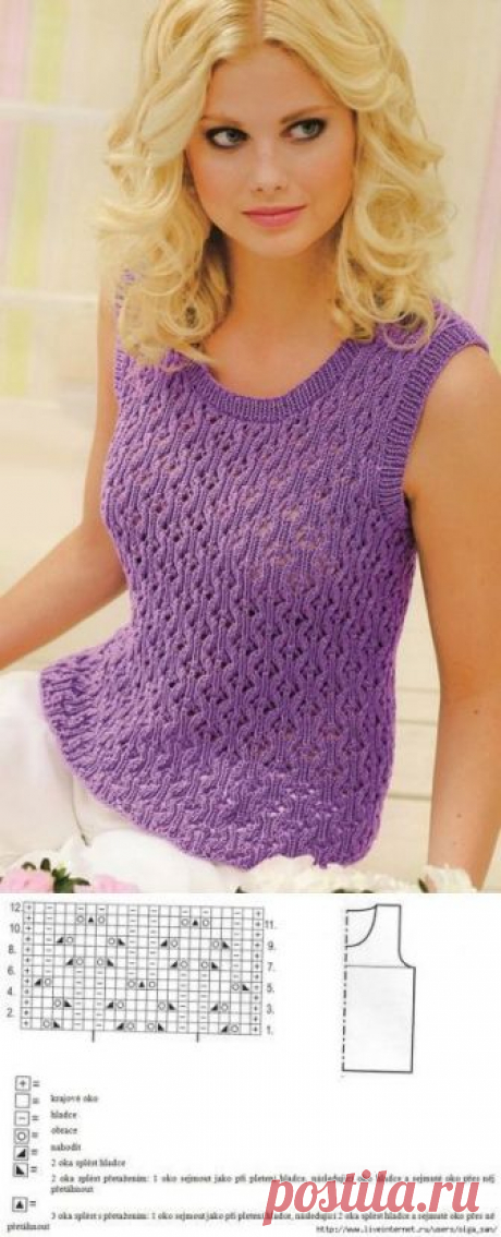 knitting pattern bluse ...♥ Deniz ♥